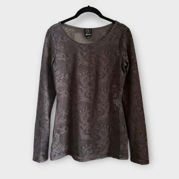 Ella Moss Long Sleeve Lace Top - Picture 1 of 7